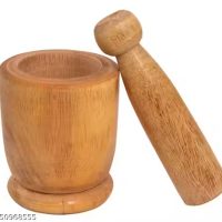 Wood Mortar Pestle Set,